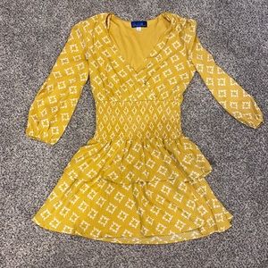 3/4 sleeve mini dress